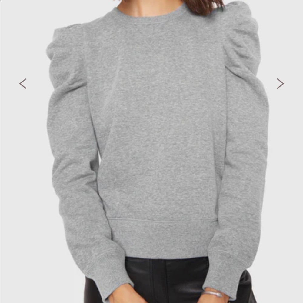 Like new Rebecca Minkoff puff sleeve sweatshirt in grey, size small